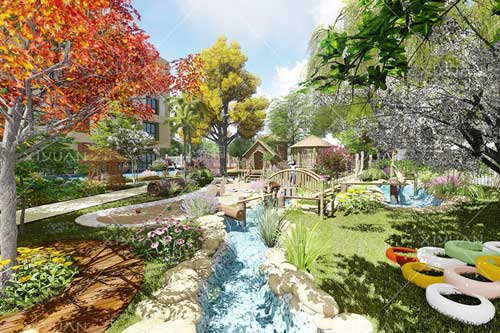 孩子們的童話世界,幼兒園戶外設計